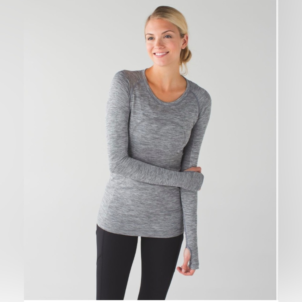 Lululemon Swiftly Tech Long Sleeve Crew - Heathered Slate